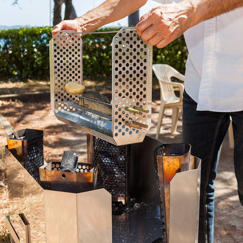 Barbecue vertical, bon pour la santé, utilisation facile, sans risque